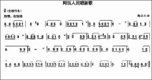 阿瓦人民唱新歌-葫芦丝谱