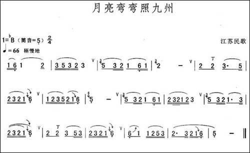 月亮弯弯照九州-葫芦丝谱