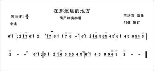 在那遥远的地方-刘健编订版-葫芦丝谱