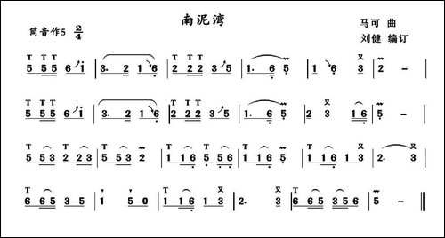 南泥湾-葫芦丝谱