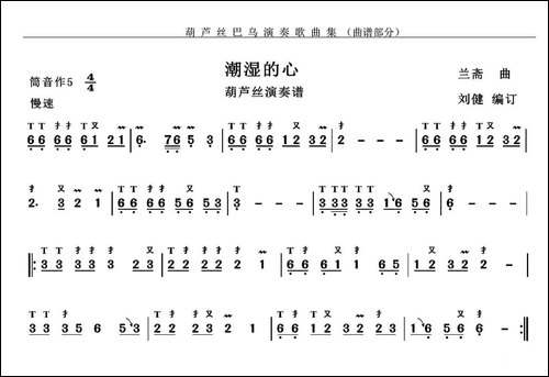 潮湿的心-葫芦丝谱