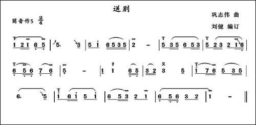 送别-葫芦丝谱