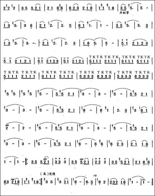 葫芦丝、巴乌九级考级曲目：竹楼里飞出的歌-葫芦丝谱