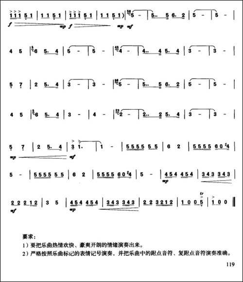 牧马之歌-葫芦丝谱