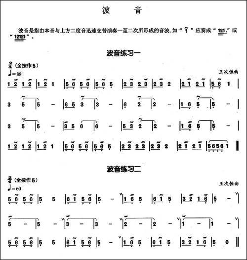 葫芦丝基本技巧练习曲——波音-葫芦丝谱