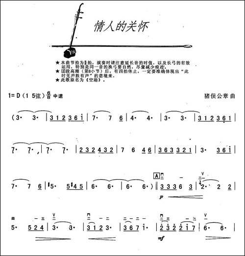 情人的关怀-胡琴