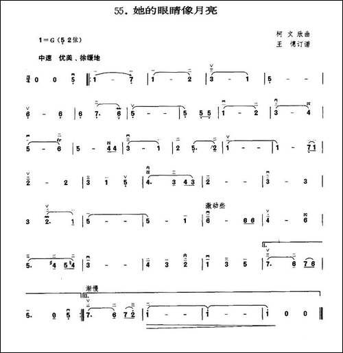 她的眼睛像月亮-胡琴