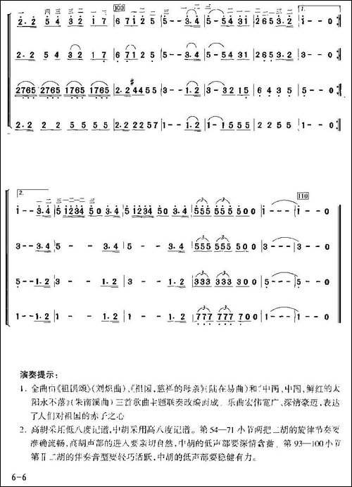 祖国颂歌-四重奏-胡琴