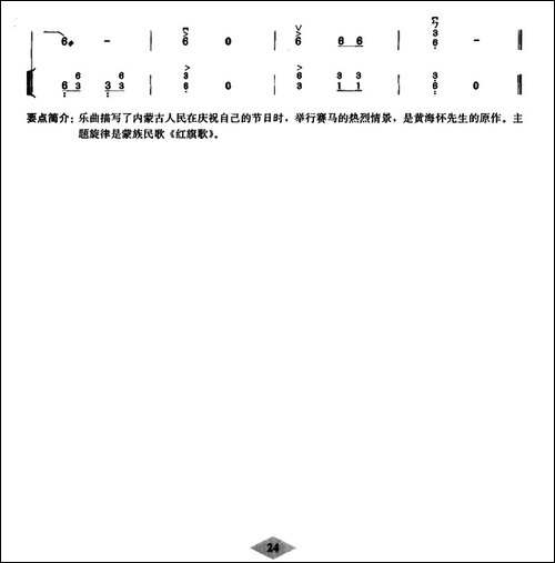 赛马-杨荫伴奏谱、张心抚配伴奏版-胡琴