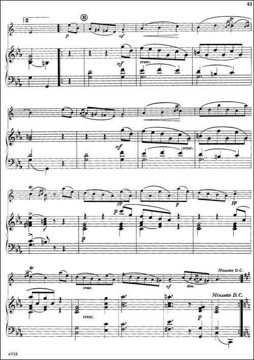 15首古典萨克斯独奏曲：9、Minuet-中音萨克斯+钢-胡琴