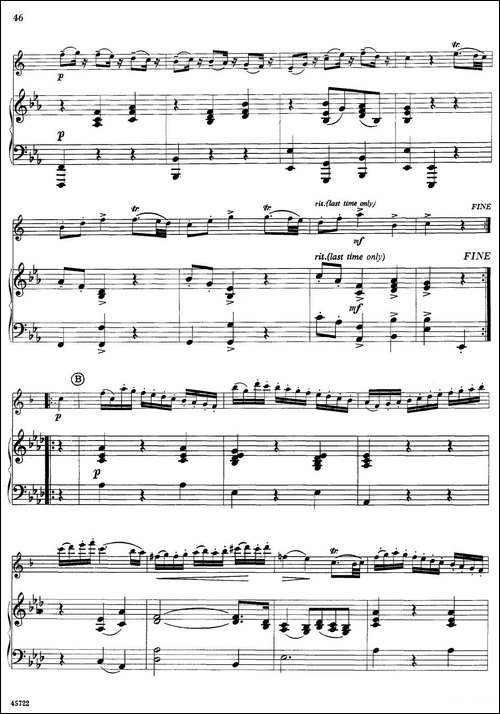 15首古典萨克斯独奏曲：10、Minuet-中音萨克斯+-胡琴