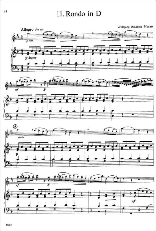 15首古典萨克斯独奏曲：11、Rondo-in-D-中音萨克-胡琴