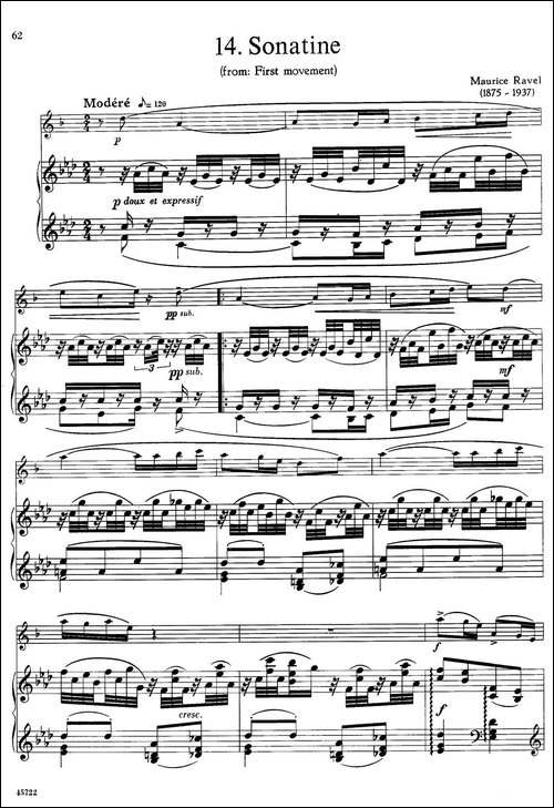 15首古典萨克斯独奏曲：14、sonatine-中音萨克斯-胡琴