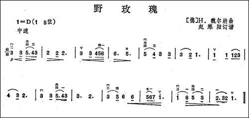 野玫瑰-H·魏尔纳作曲版-胡琴