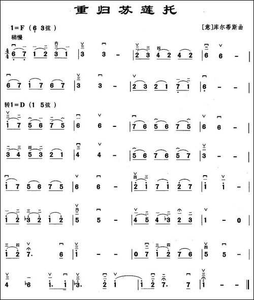 重归苏莲托-胡琴