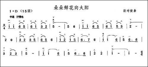 朵朵鲜花向太阳-胡琴