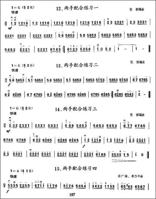 二胡微型练习曲：快弓练习-12—20-胡琴