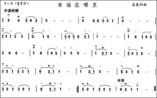 幸福在哪里-胡琴