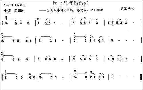 世上只有妈妈好-电影《妈妈再爱我一次》插曲-胡琴