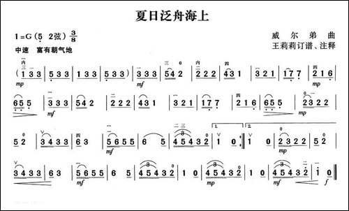 夏日泛舟海上-胡琴
