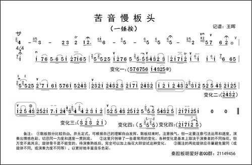 秦腔苦音慢板板头-板胡-胡琴
