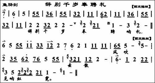 辞别千岁奉聘礼-《鱼肠剑》选段、琴谱-京剧唱谱