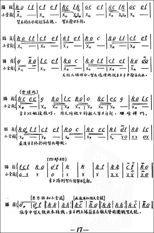 雁荡山·第二场-夜袭，酣战-京剧唱谱