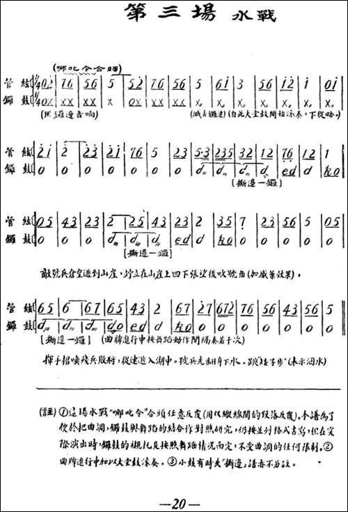 雁荡山·第三场-水战-京剧唱谱