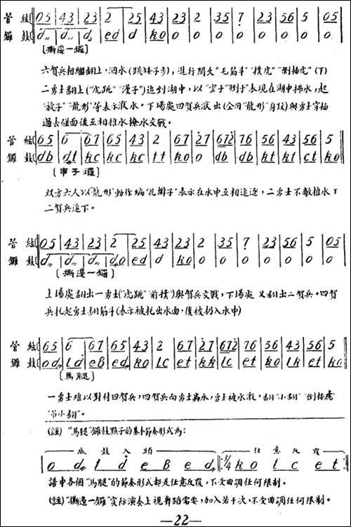 雁荡山·第三场-水战-京剧唱谱