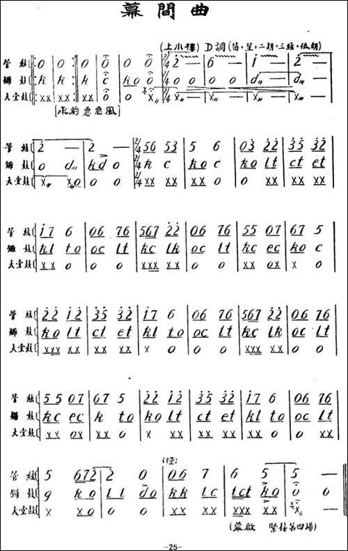 雁荡山·幕间曲-三-京剧唱谱