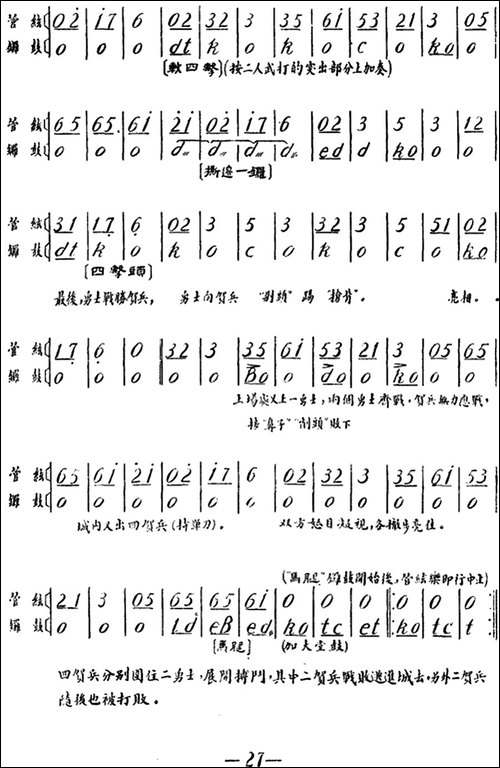 雁荡山·第四场-攻城-雁翎关决战-京剧唱谱