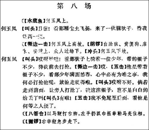 《十三妹》之《悦来店》第八场-王瑶卿演出本-京剧唱谱