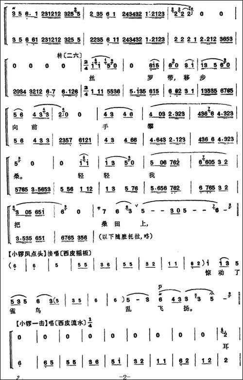 程砚秋唱腔集：《桑园会》-京剧唱谱