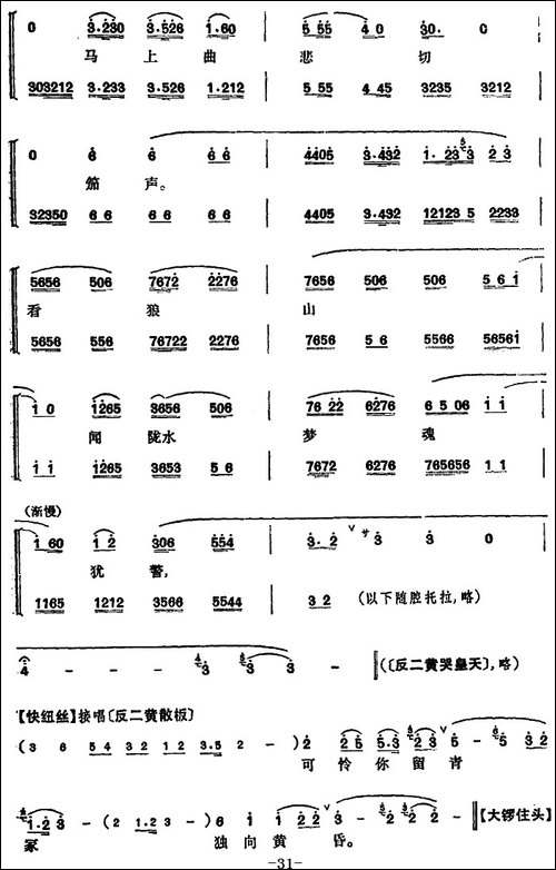 程砚秋唱腔集：《文姬归汉》-京剧唱谱
