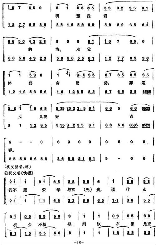 程砚秋唱腔集：《英台抗婚》-京剧唱谱