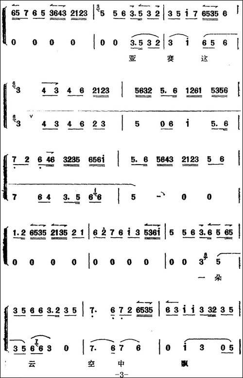 《太真外传》唱腔选：万岁爷把羯鼓一声来响-京剧唱谱