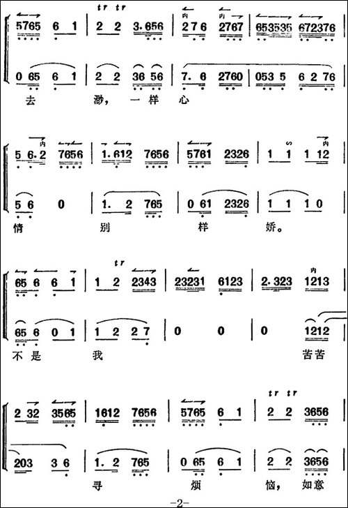 《锁麟囊》薛湘灵唱腔选：忆流水年华春去渺-京剧唱谱