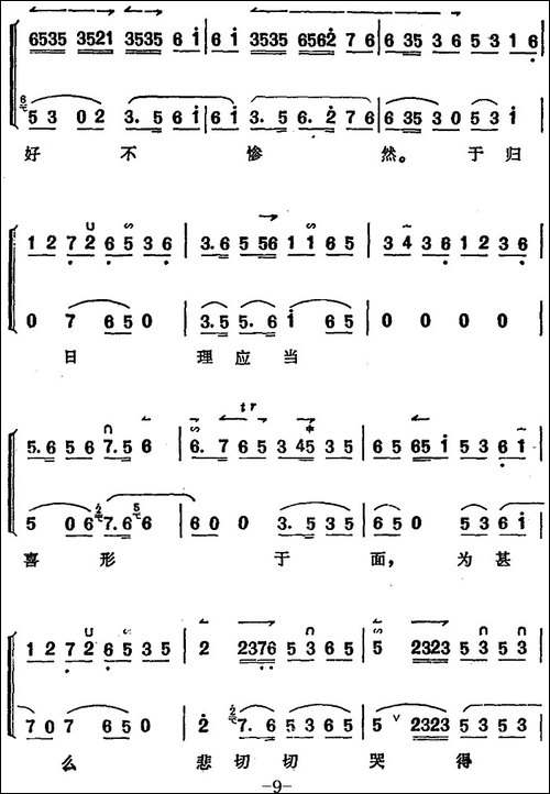 《锁麟囊》薛湘灵唱腔选：当日里好风光忽觉转变-京剧唱谱