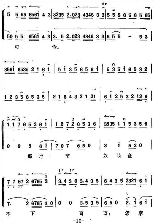 《锁麟囊》薛湘灵唱腔选：当日里好风光忽觉转变-京剧唱谱