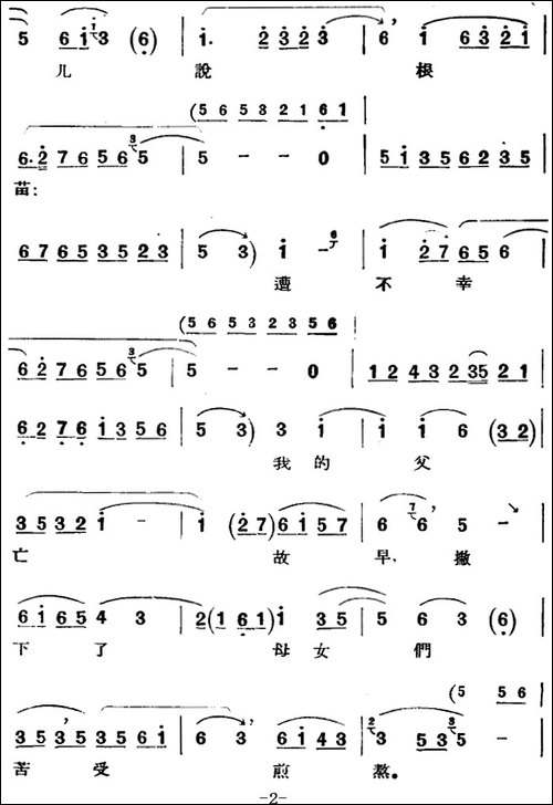 京剧唱腔选·青衣：铁弓缘-陈月英唱段-京剧唱谱