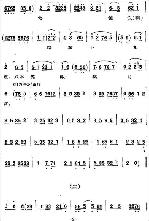 京剧唱腔选·青衣：贵妃醉酒-杨玉环唱段-京剧唱谱