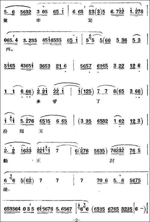 京剧唱腔选·青衣：打金枝-昇平公主唱段-京剧唱谱