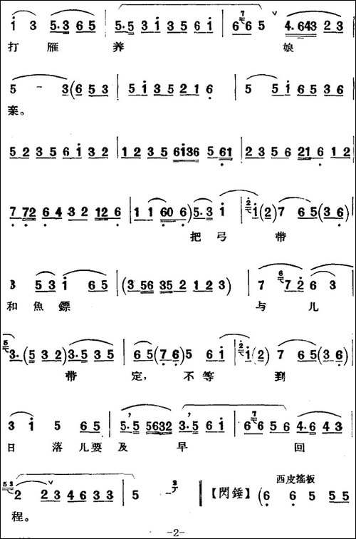 京剧唱腔选·青衣：汾河湾-杨迎春唱段-京剧唱谱