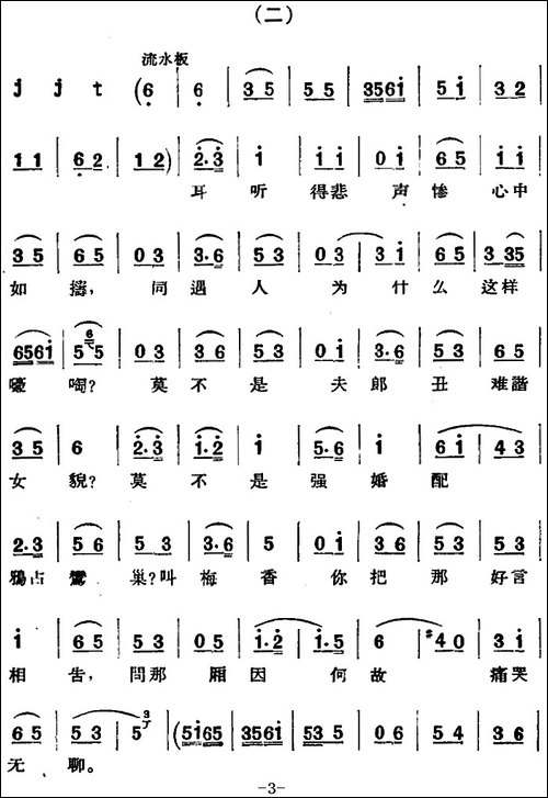 京剧唱腔选·青衣：锁麟囊-薛湘灵唱段-京剧唱谱