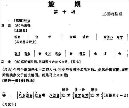 《姚期》第十场-京剧唱谱