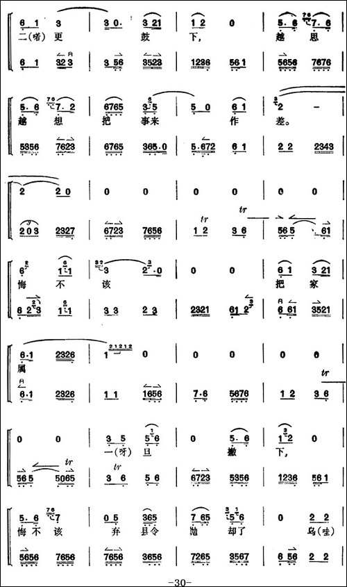 《捉放曹》第三场-京剧唱谱