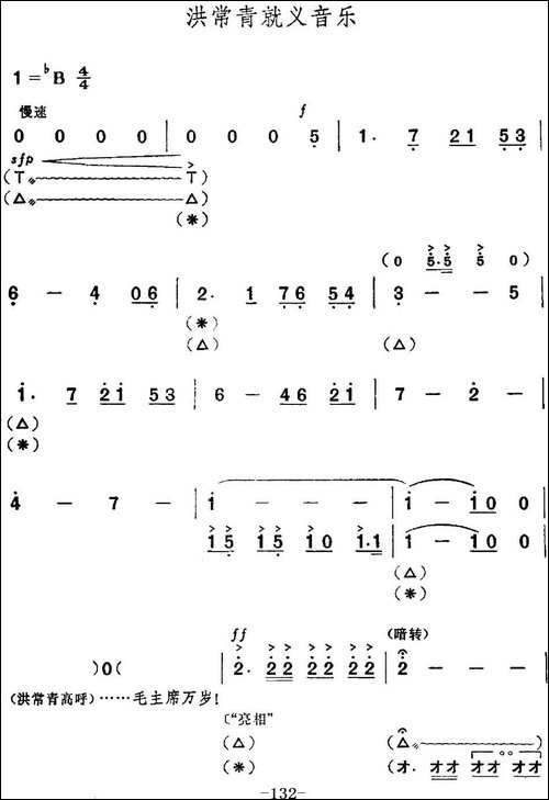 革命现代京剧《红色娘子军》全剧主旋律乐谱之第六场-战斗前进-京剧唱谱