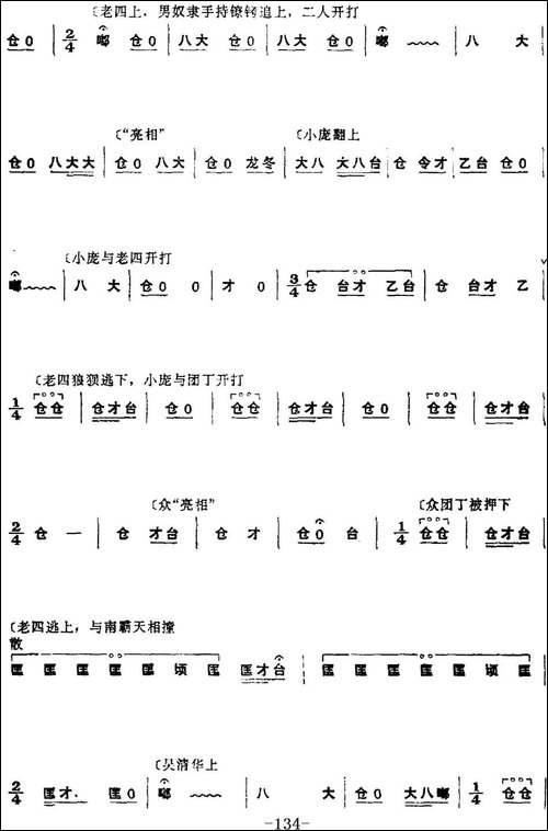 革命现代京剧《红色娘子军》全剧主旋律乐谱之第六场-战斗前进-京剧唱谱