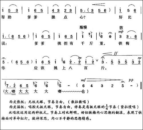 做人要做这样的人-《红灯记》选段-京剧唱谱