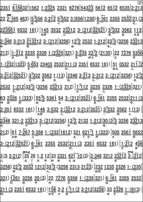 听谯楼打罢了初更时分-《金龟记·哭灵》选段、伴奏谱-京剧唱谱
